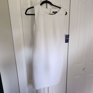 Chaps Shift Dress White